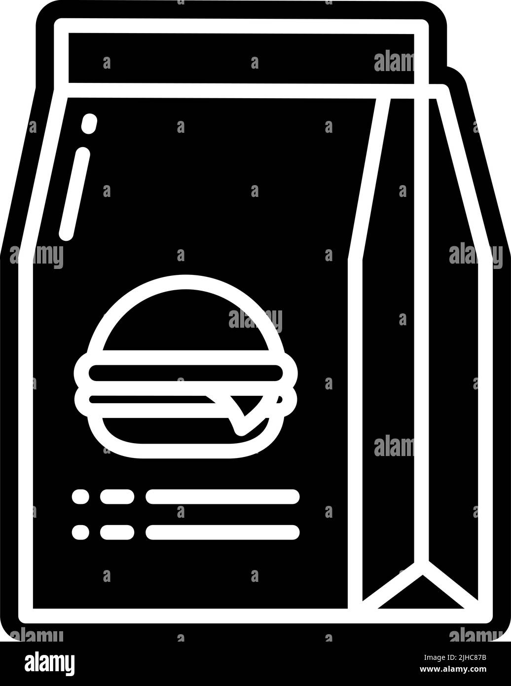 Cibo e consegna hamburger . Illustrazione Vettoriale