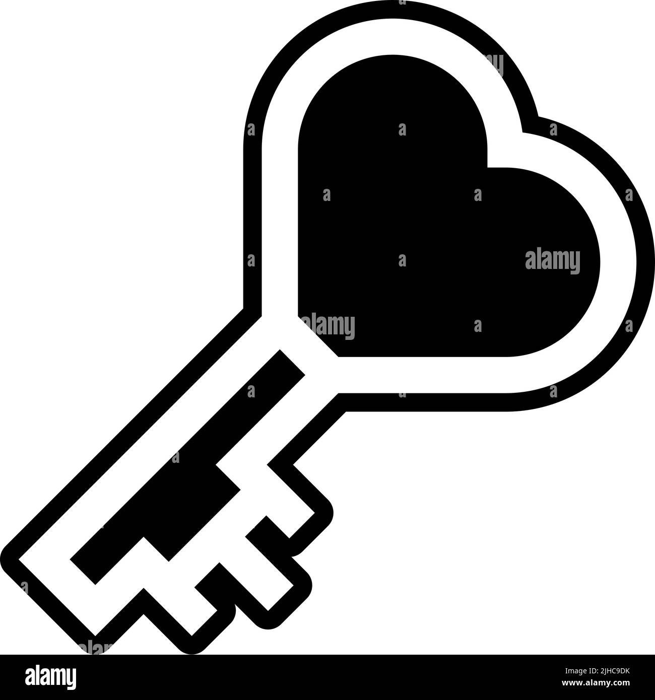 Chiavi e serrature cuore . Illustrazione Vettoriale