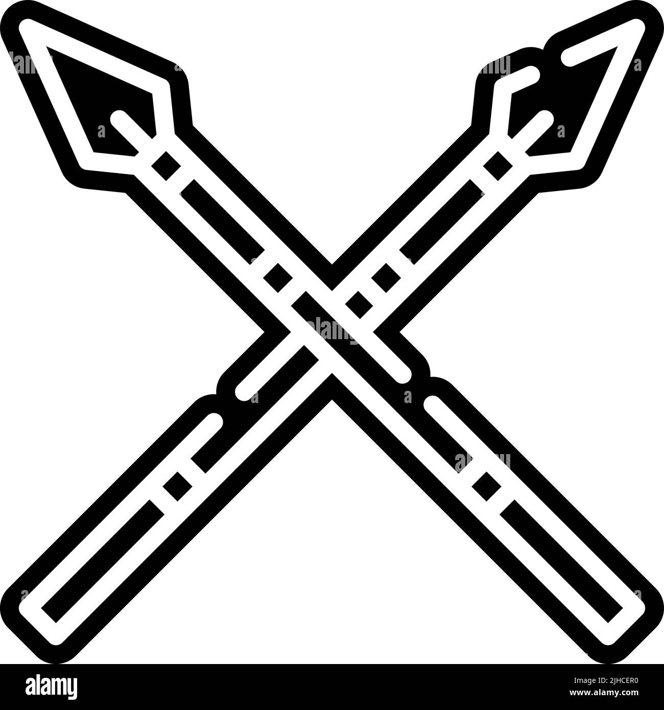 Lance del Sudafrica . Illustrazione Vettoriale