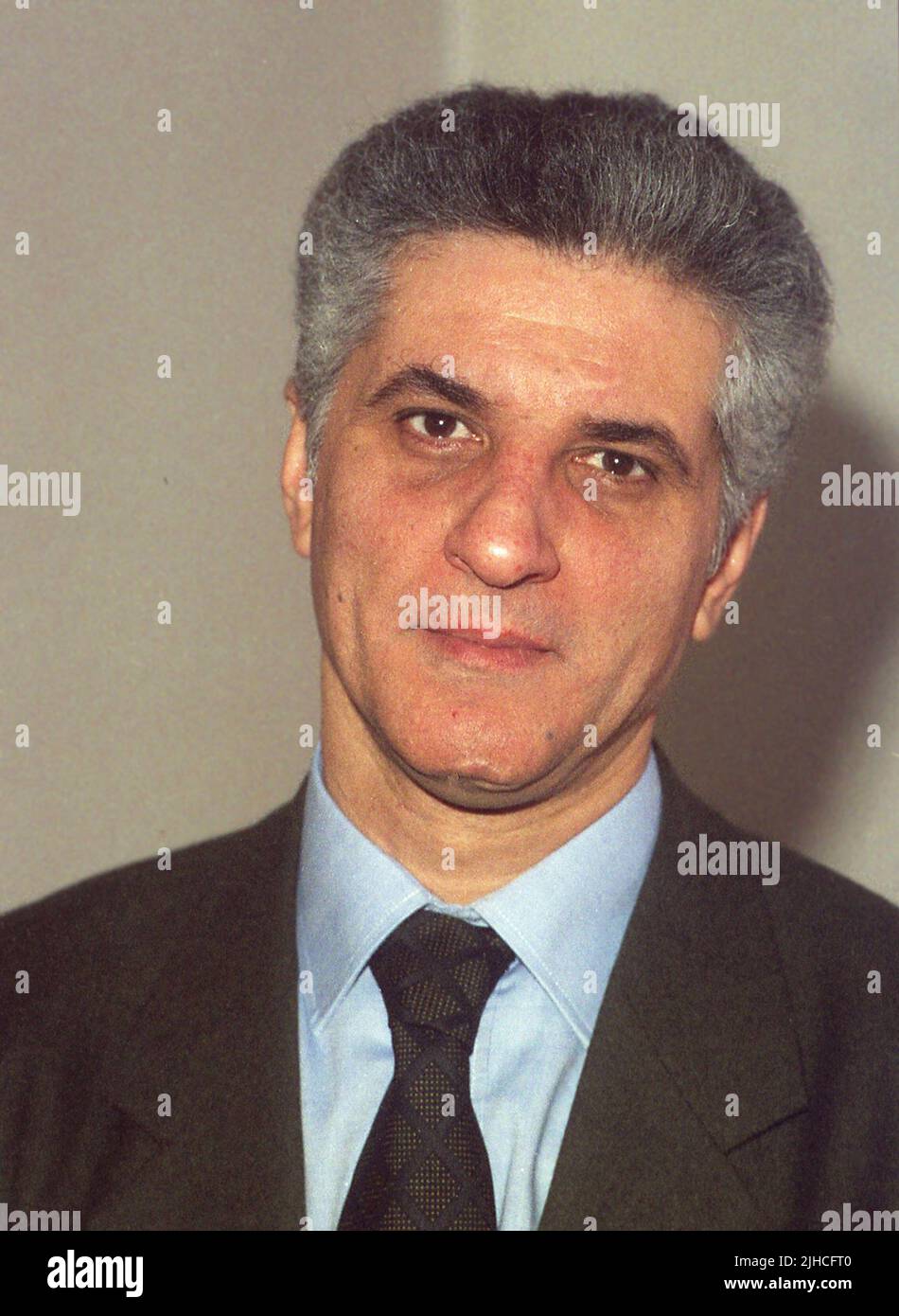Uomo d'affari e sindaco rumeno George Pădure, circa 1995 Foto Stock