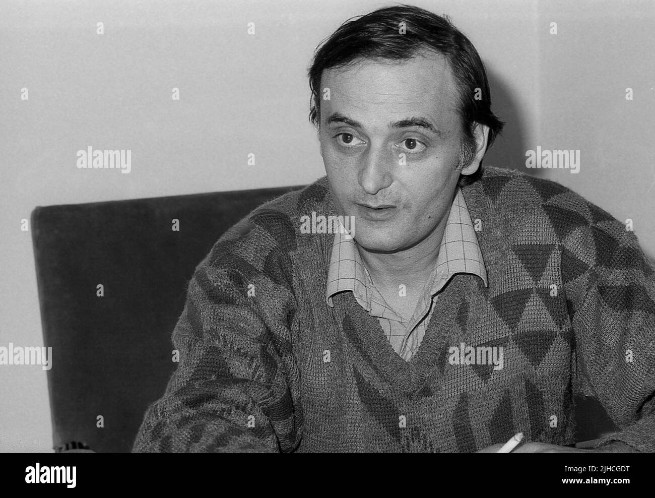 Uomo politico rumeno Dinu Patriciu, 1990 Foto Stock