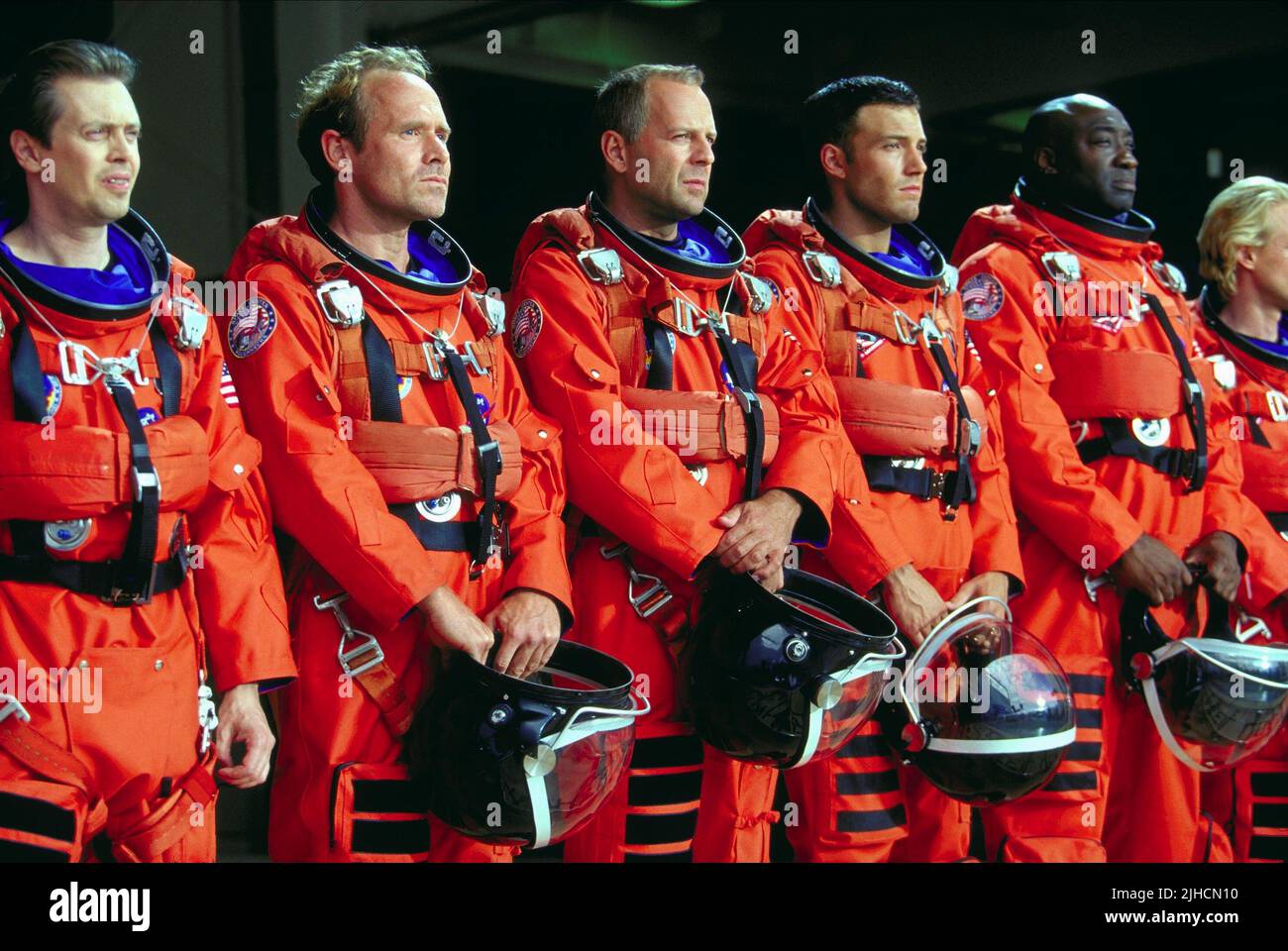STEVE BUSCEMI, Patton, Bruce Willis, BEN AFFLECK, Michael Clarke Duncan, Armageddon, 1998 Foto Stock