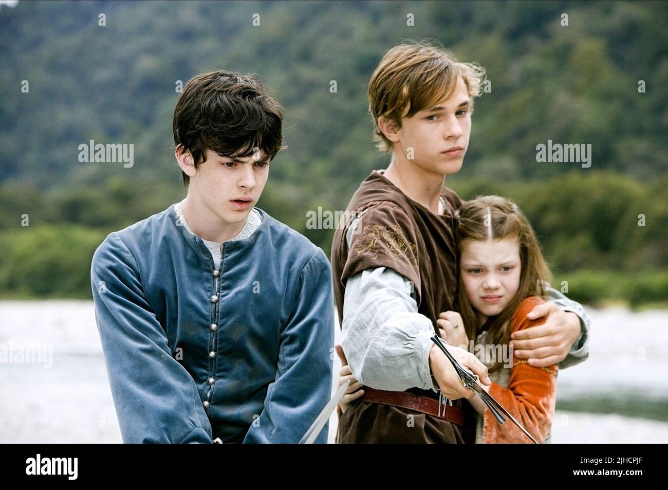 SKANDAR KEYNES, William Moseley, GEORGIE HENLEY, Le cronache di Narnia: Il principe Caspian, 2008 Foto Stock