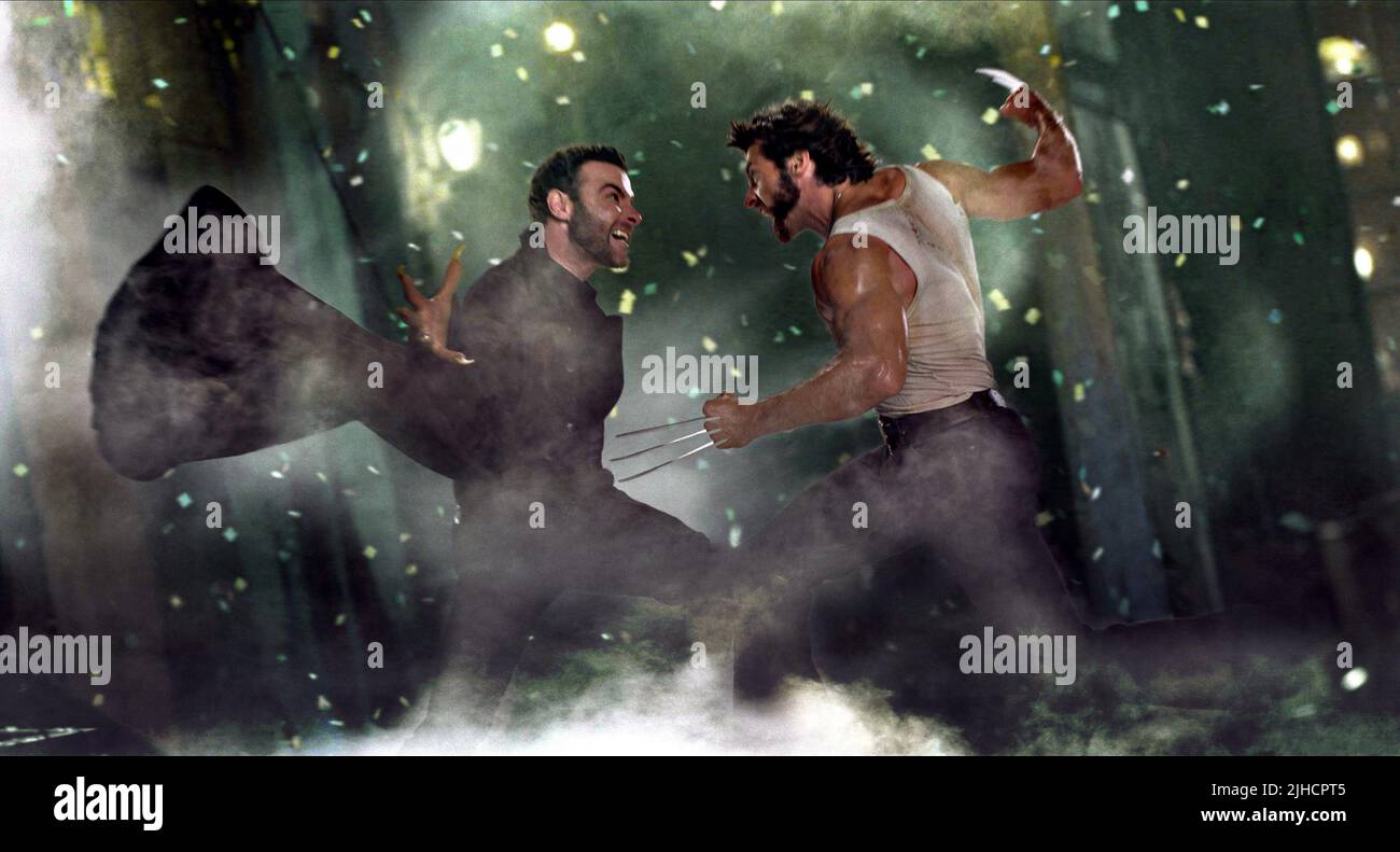LIEV SCHREIBER, Hugh Jackman, X-Men Origins: Wolverine, 2009 Foto Stock