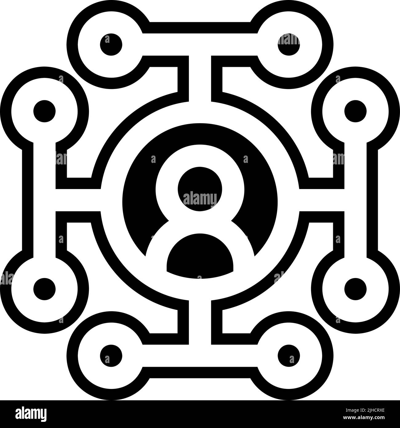 Contatti e link di comunicazione . Illustrazione Vettoriale