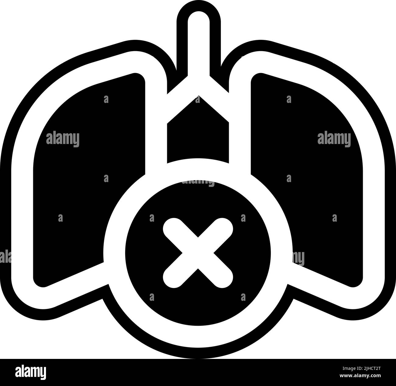 Sintomi del coronavirus difficoltà respiratorie . Illustrazione Vettoriale
