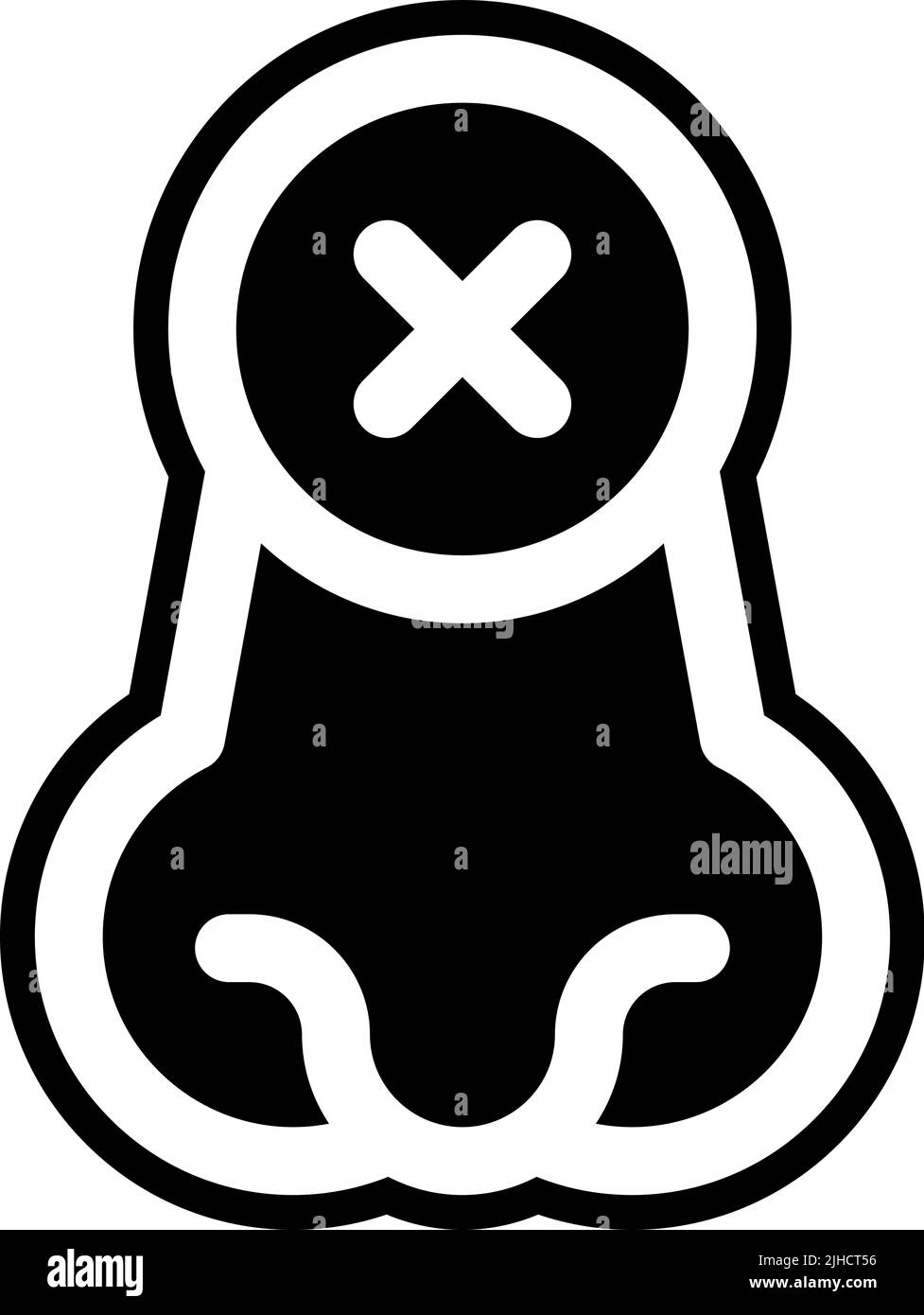 Coronavirus sintomi perdita di senso di odore . Illustrazione Vettoriale