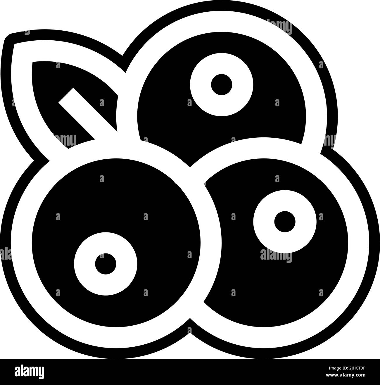 Ingredienti cosmetici mirtillo . Illustrazione Vettoriale