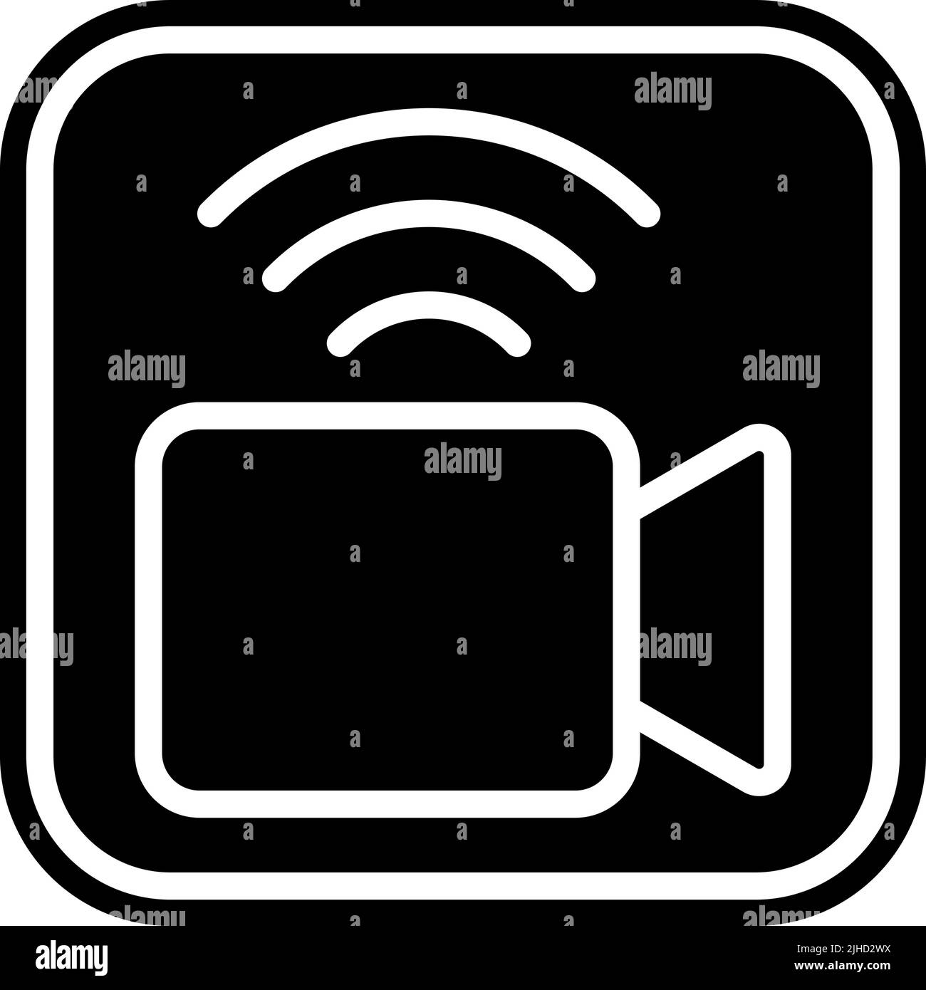 Videochiamata telefonica . Illustrazione Vettoriale