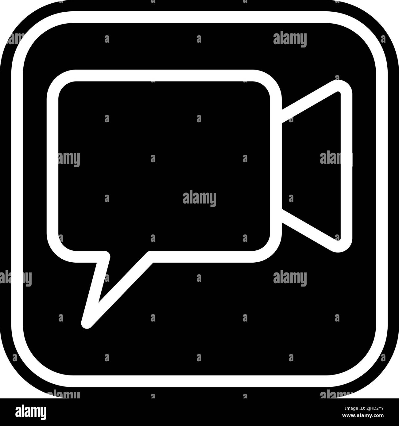 Videochiamata telefonica . Illustrazione Vettoriale