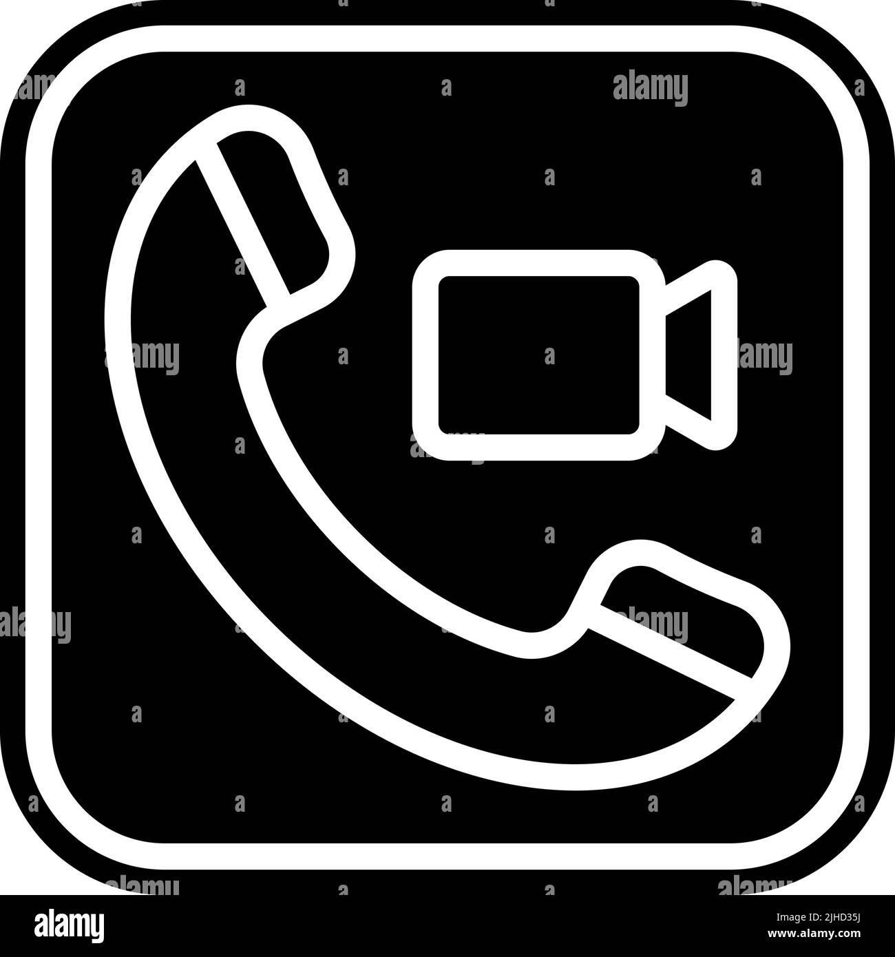 Videocall telefonico . Illustrazione Vettoriale