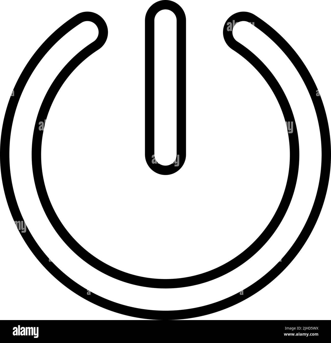 Pulsante di accensione dell'interfaccia utente . Illustrazione Vettoriale