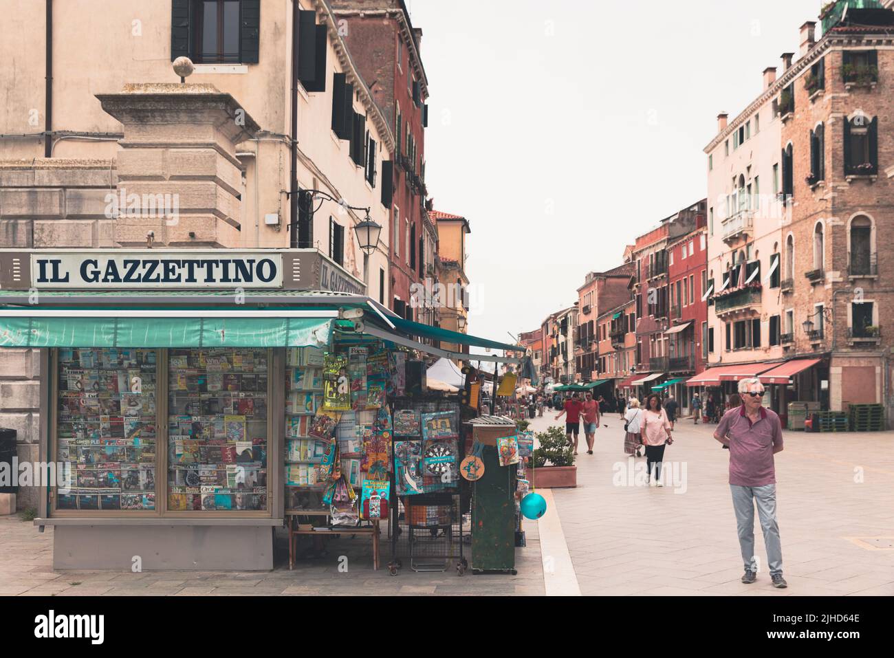 Strade e canali a Venezia Foto Stock