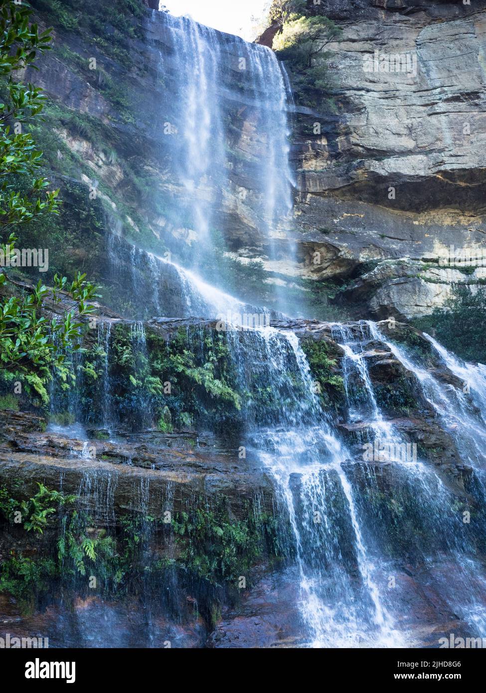 Livello superiore delle cascate Katoomba, Blue Mountains, New South Wales. Foto Stock