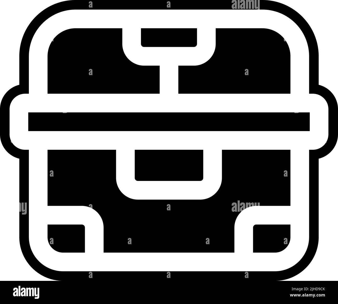 Cassa del tesoro del computer e del gioco . Illustrazione Vettoriale