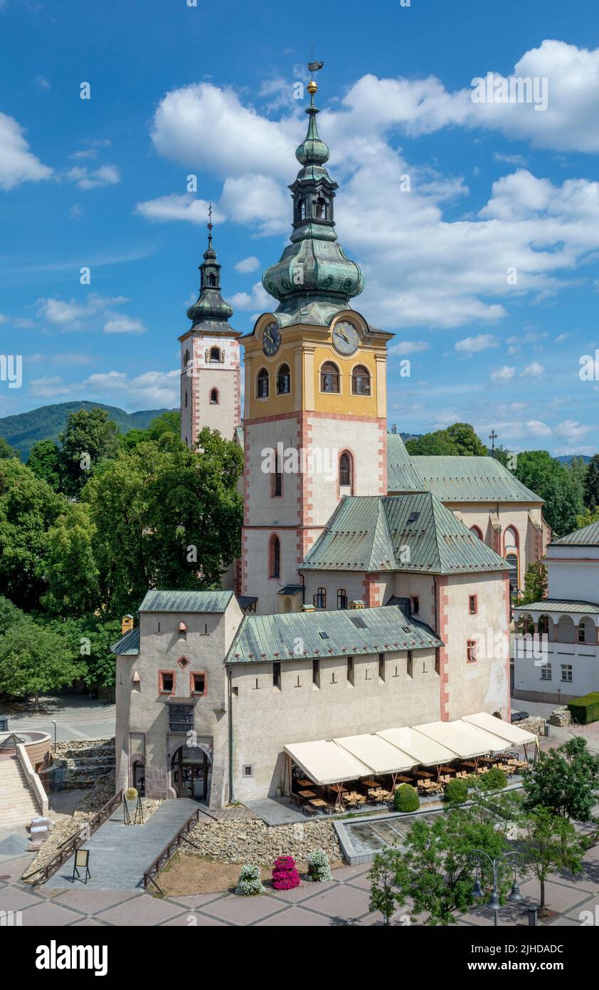 Banska Bystrica Castello in estate. Slovacchia. Foto Stock