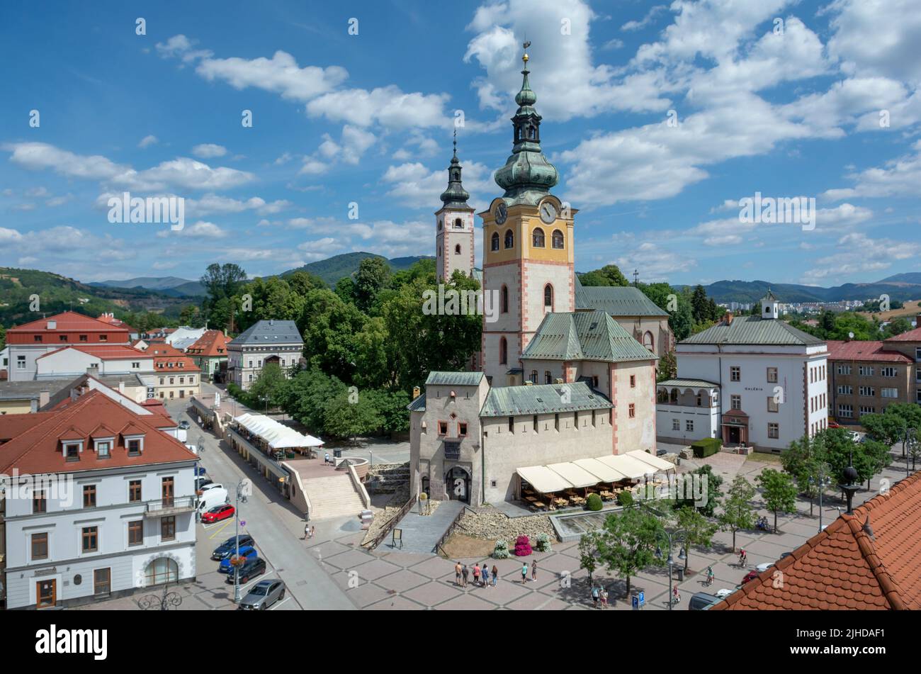 Banska Bystrica Castello in estate. Slovacchia. Foto Stock
