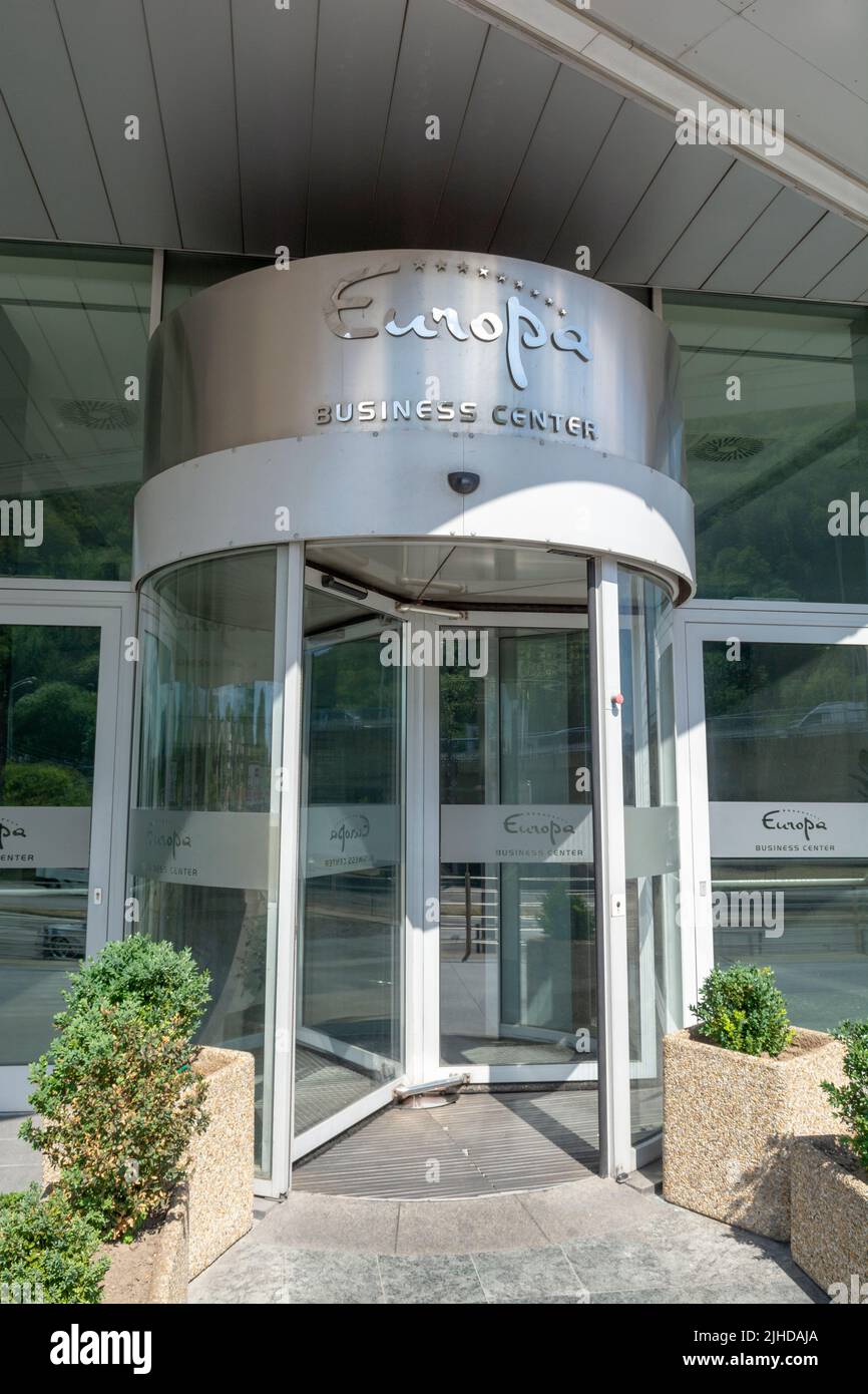 Banska Bystrica, Slovacchia - 16 luglio 2022 : Centro commerciale Europa. Centro commerciale a Banska Bystrica. EUROPA SC. Foto Stock