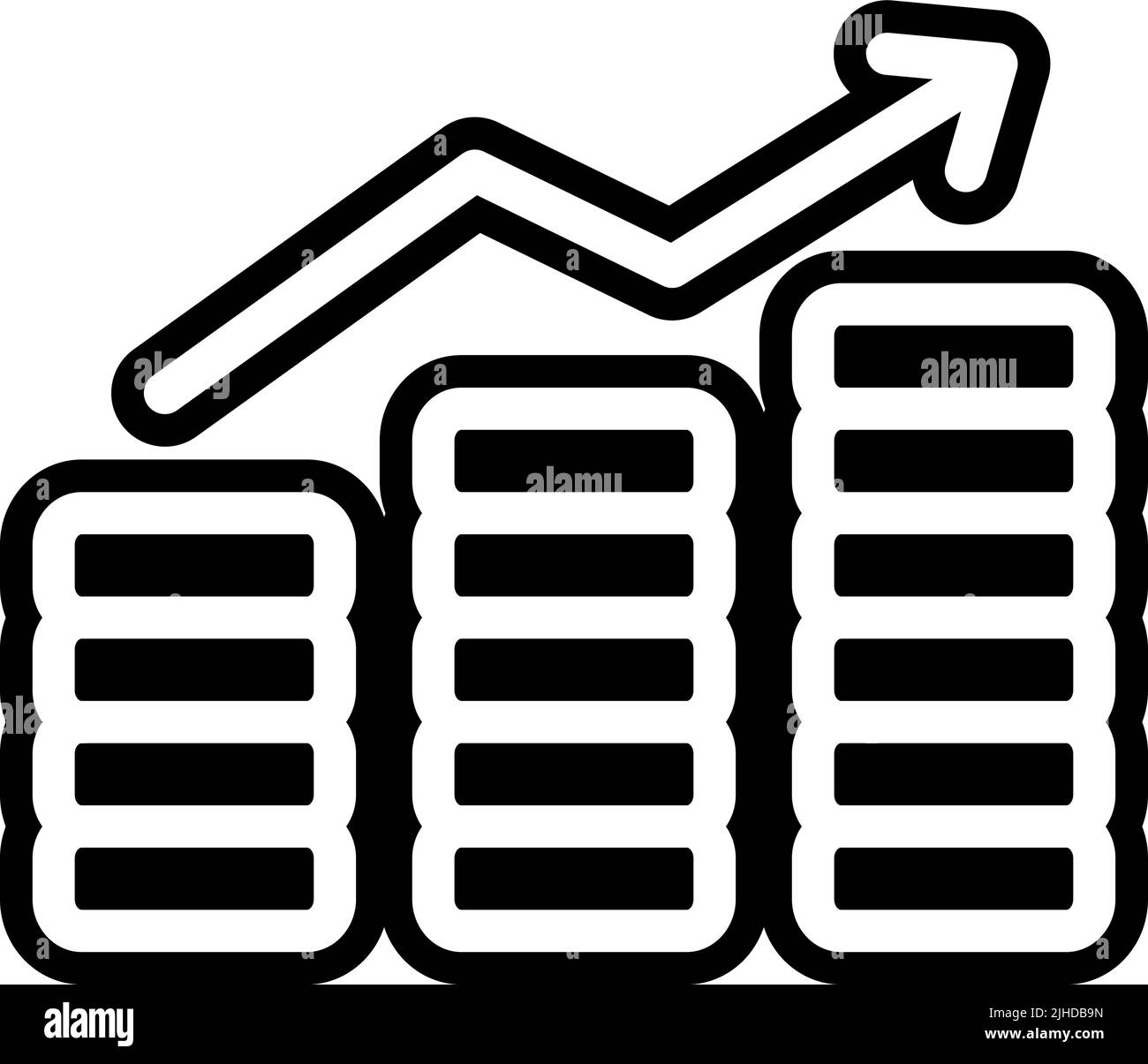 Ritorno sulla crescita degli investimenti . Illustrazione Vettoriale