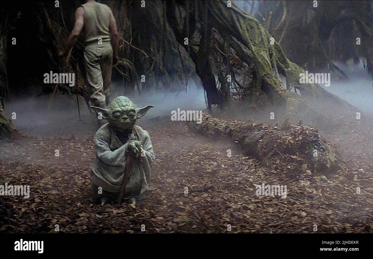 MARK HAMILL, Yoda, Star Wars: Episodio V - l'impero colpisce ancora, 1980 Foto Stock