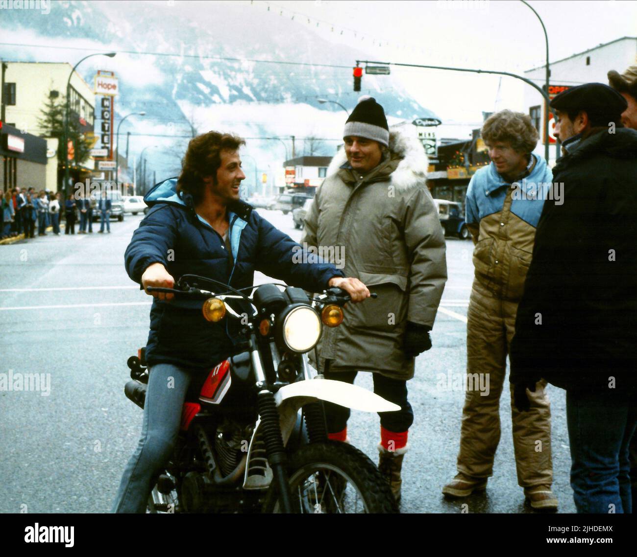 SYLVESTER STALLONE, TED KOTCHEFF, primo sangue, 1982 Foto Stock