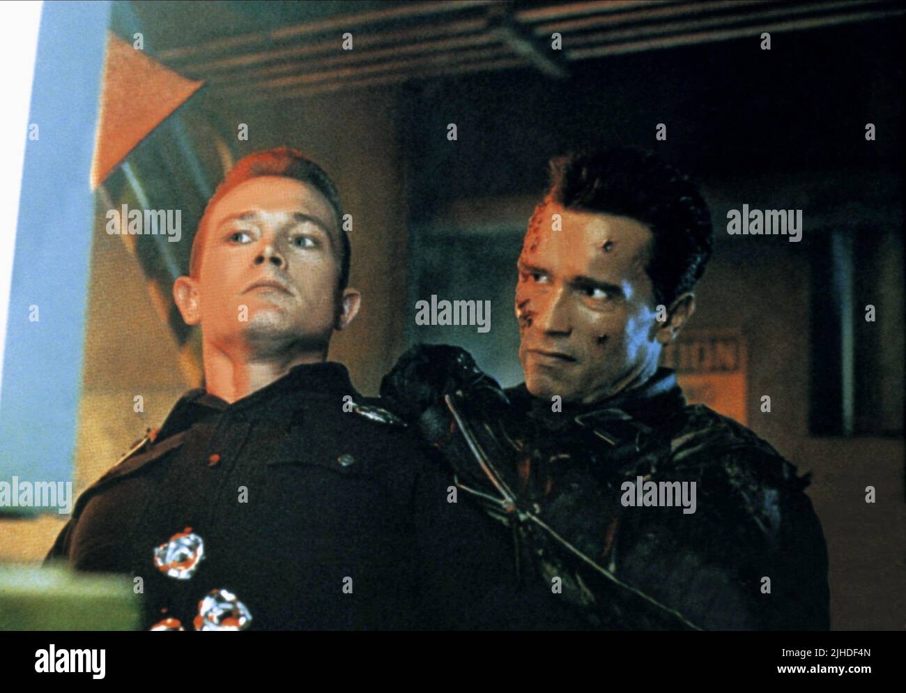 ROBERT PATRICK, Arnold Schwarzenegger, Terminator 2: il giorno del giudizio, 1991 Foto Stock