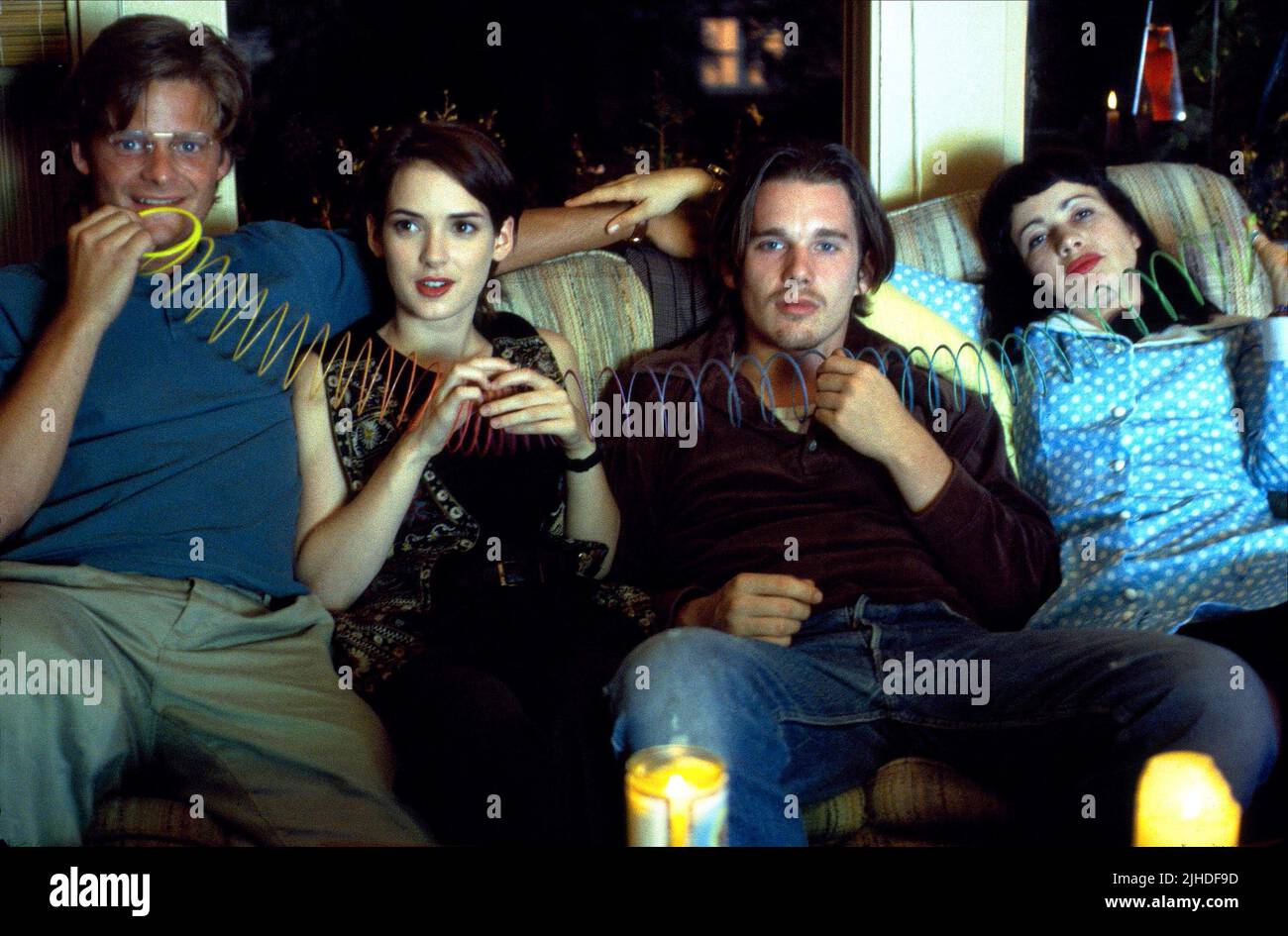 STEVE ZAHN, Winona Ryder, ETHAN HAWKE, Janeane Garofalo, realtà morsi, 1994 Foto Stock