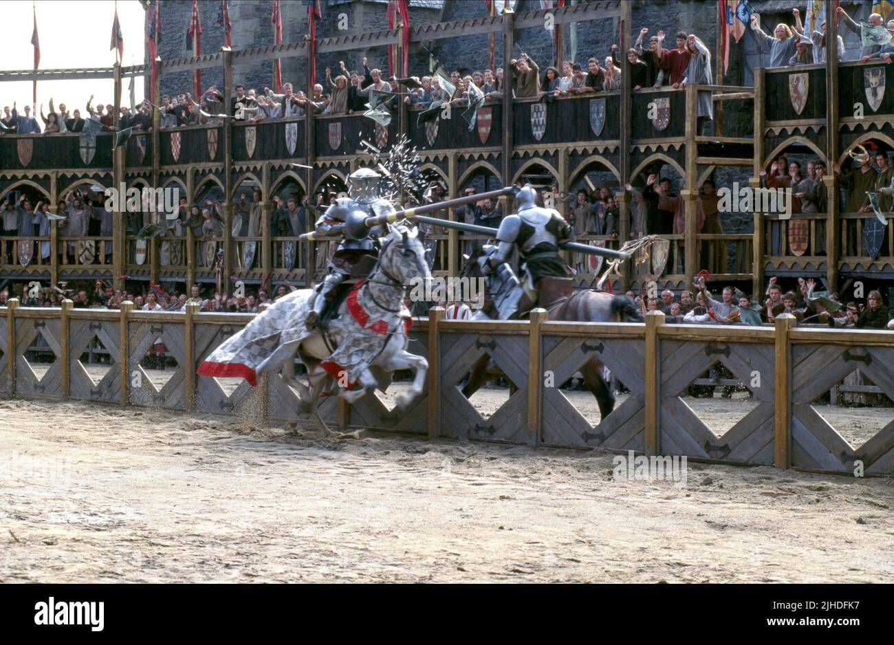 Giostre scena, un cavaliere del racconto, 2001 Foto Stock