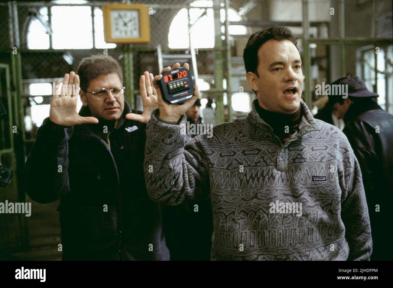 ROBERT Zemeckis, Tom Hanks Cast Away, 2000 Foto Stock