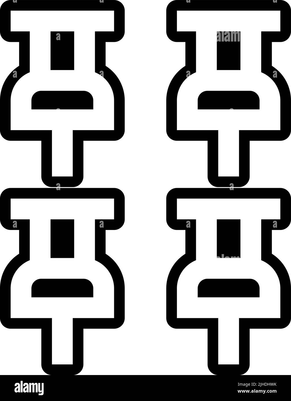 Thumbtack fai da te e mestieri . Illustrazione Vettoriale