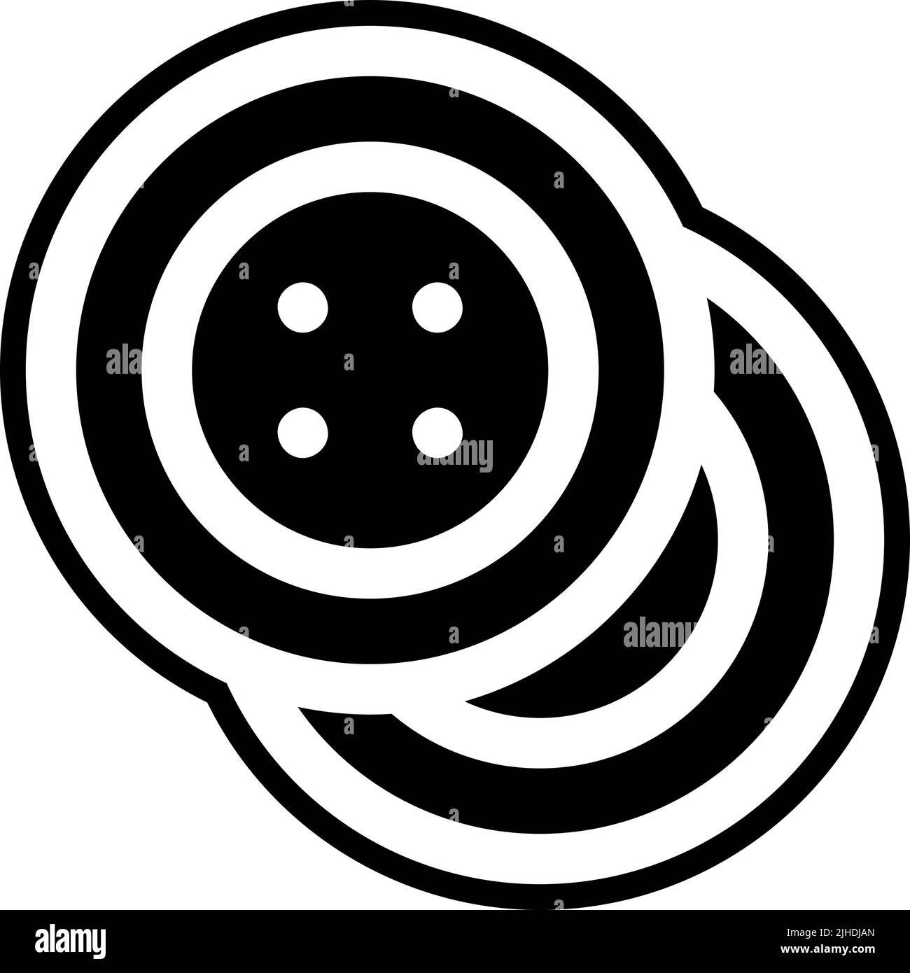 Bottoni fai da te e mestieri . Illustrazione Vettoriale