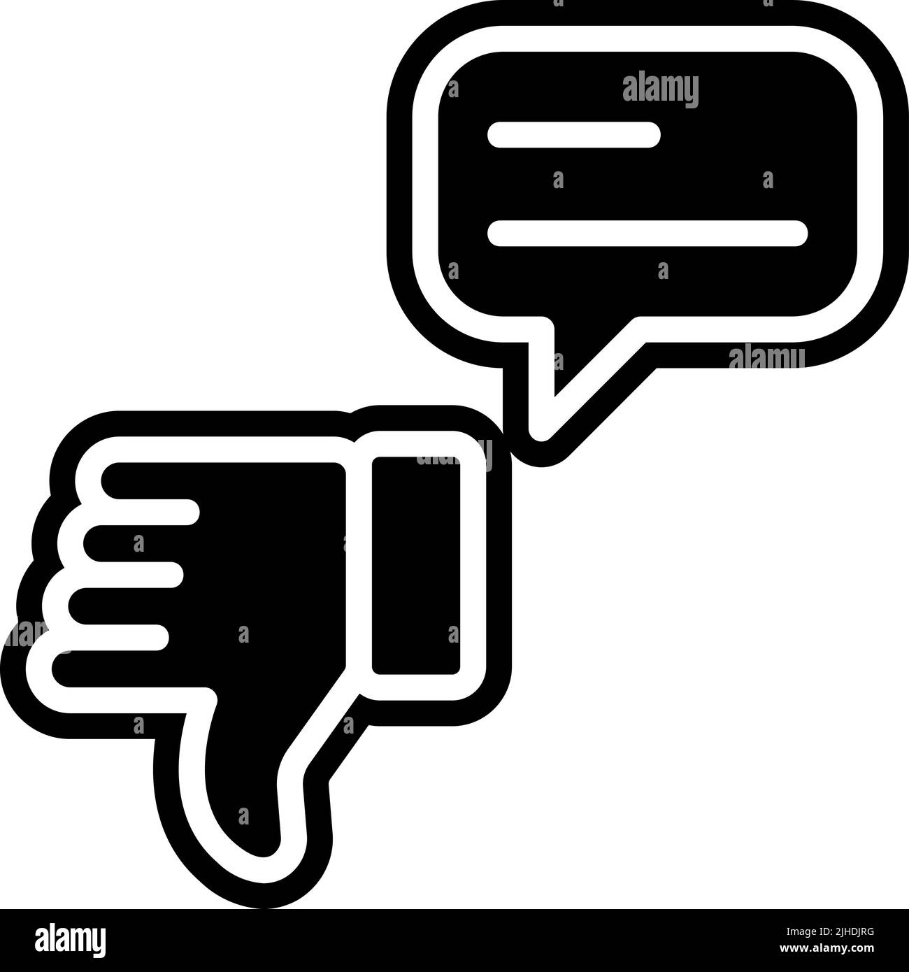 Feedback pollici giù . Illustrazione Vettoriale