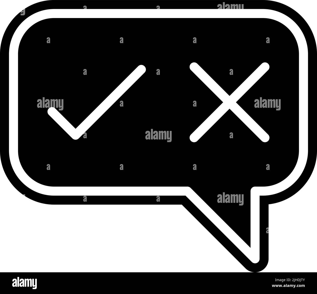 Segno di spunta del feedback . Illustrazione Vettoriale