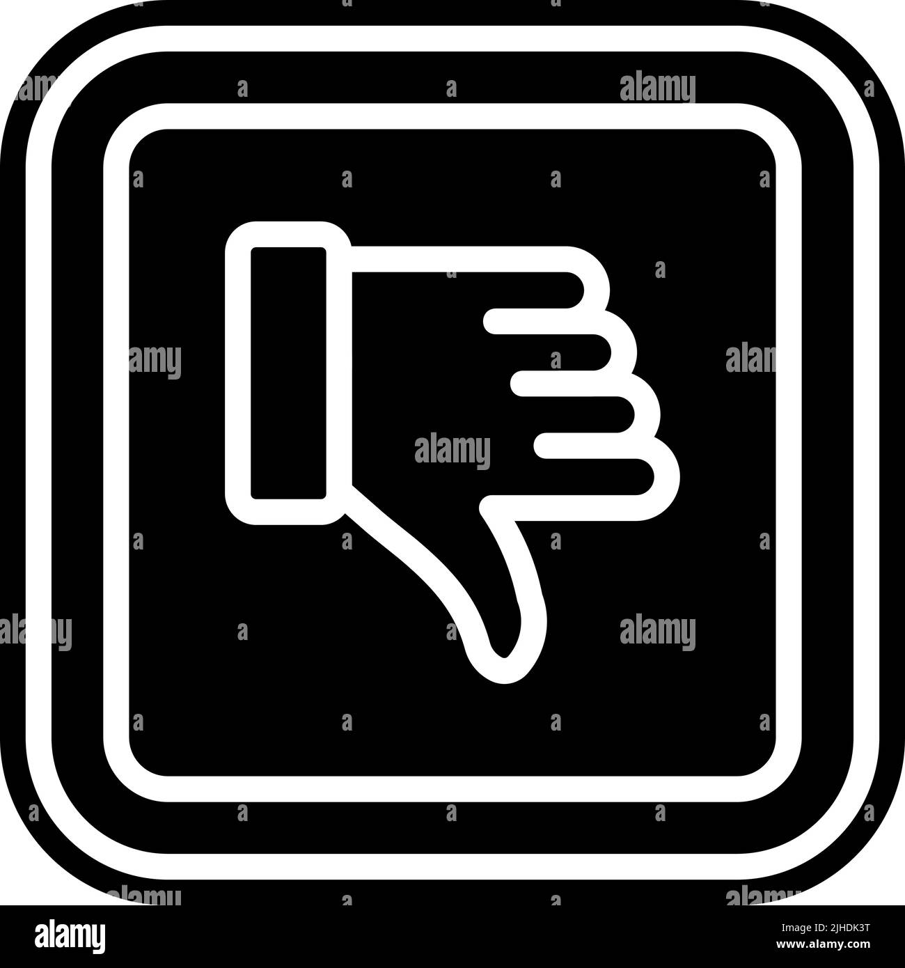 Feedback pollici giù . Illustrazione Vettoriale