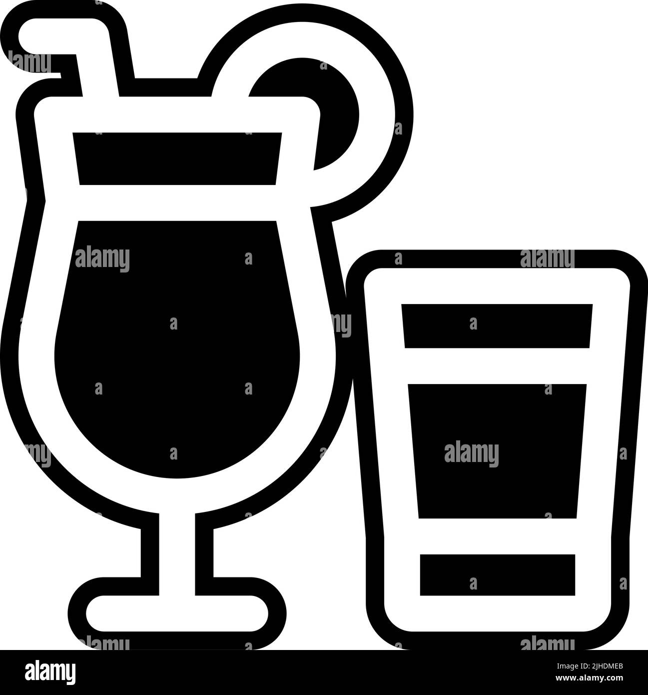 Cocktail drink dell'hotel. Illustrazione Vettoriale