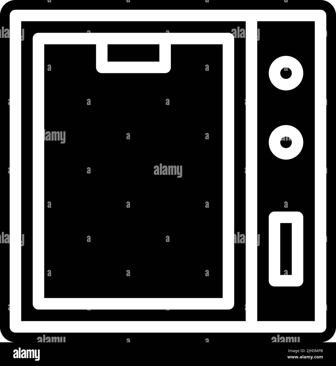 Forno a microonde elettronico e dispositivi . Illustrazione Vettoriale