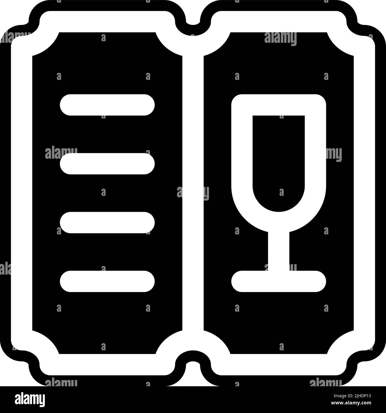 Menu dell'hotel. Illustrazione Vettoriale