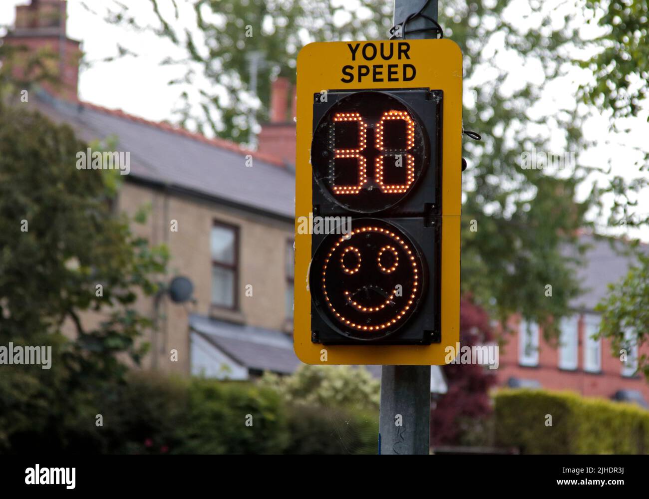 Controllo elettronico della velocità, Southsea, Wrexham, Galles Foto Stock