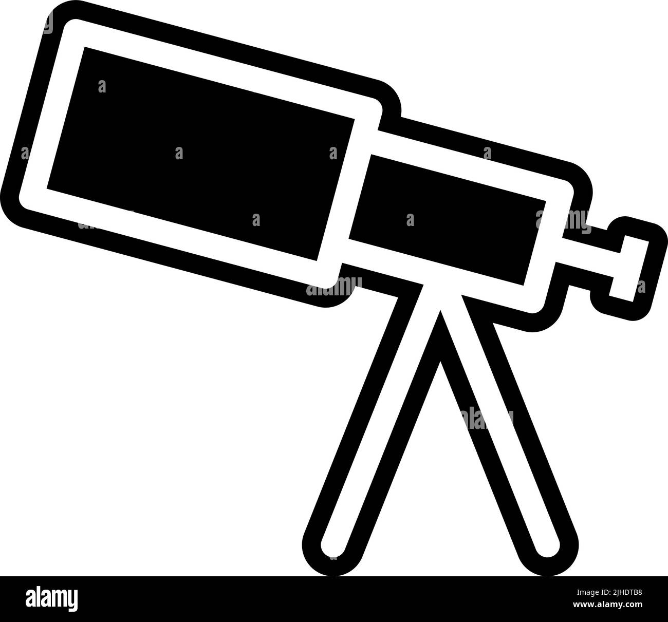 Telescopio spaziale . Illustrazione Vettoriale