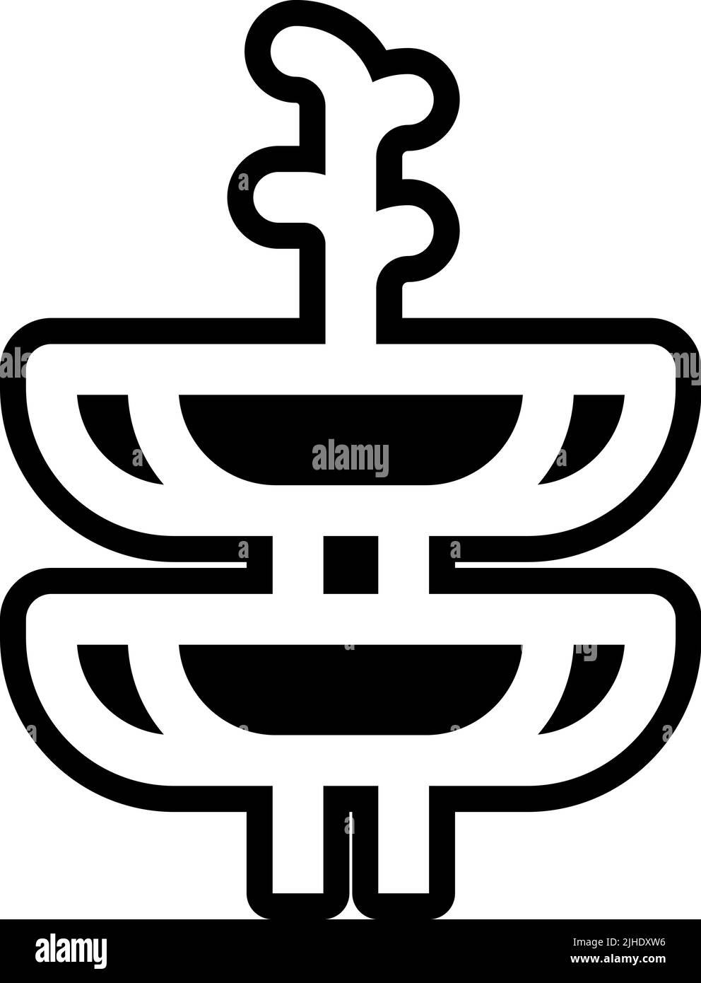 Fontana termale. Illustrazione Vettoriale