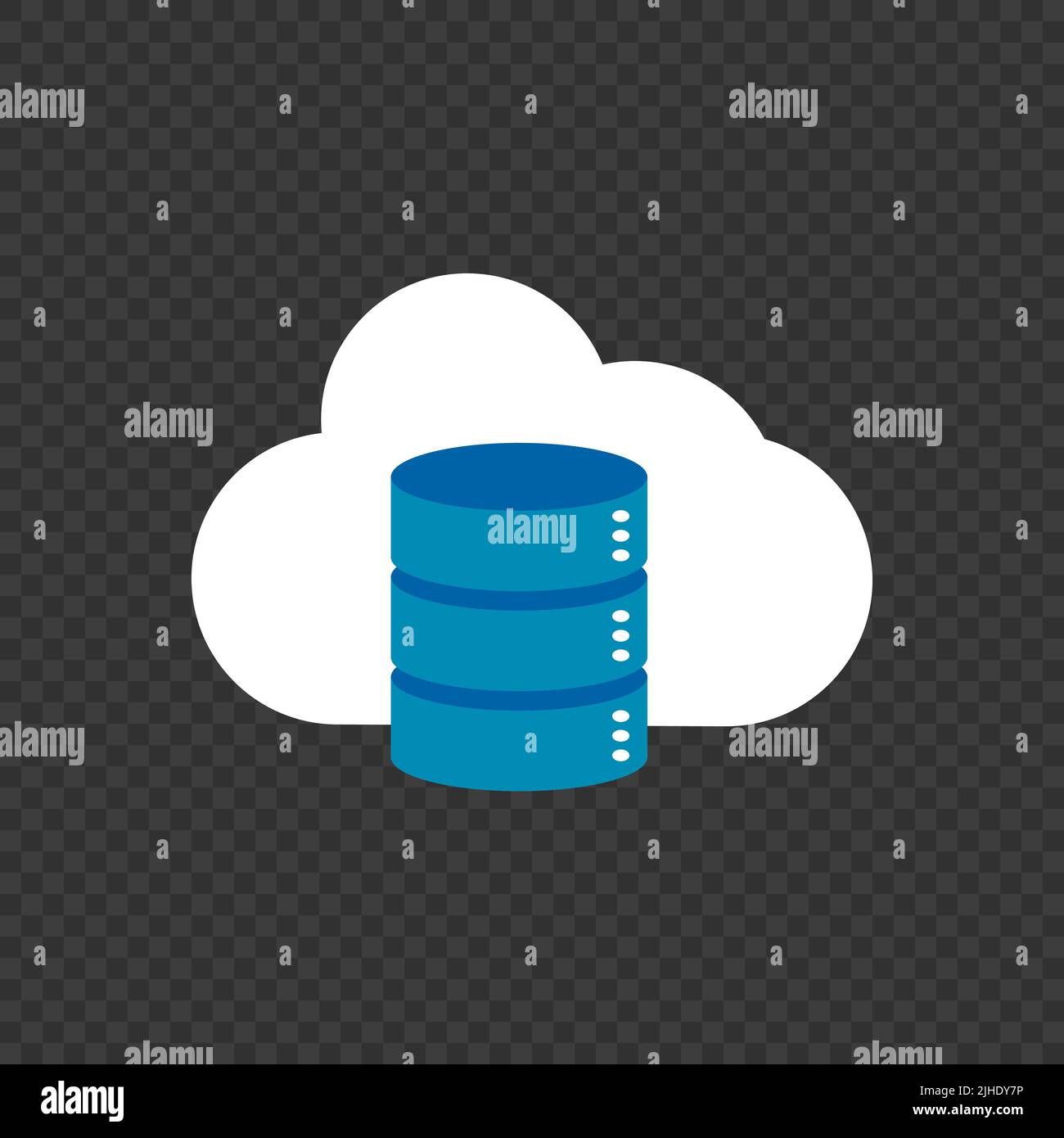 Server cloud. Icona del cloud e del server. Vettore modificabile. Illustrazione Vettoriale