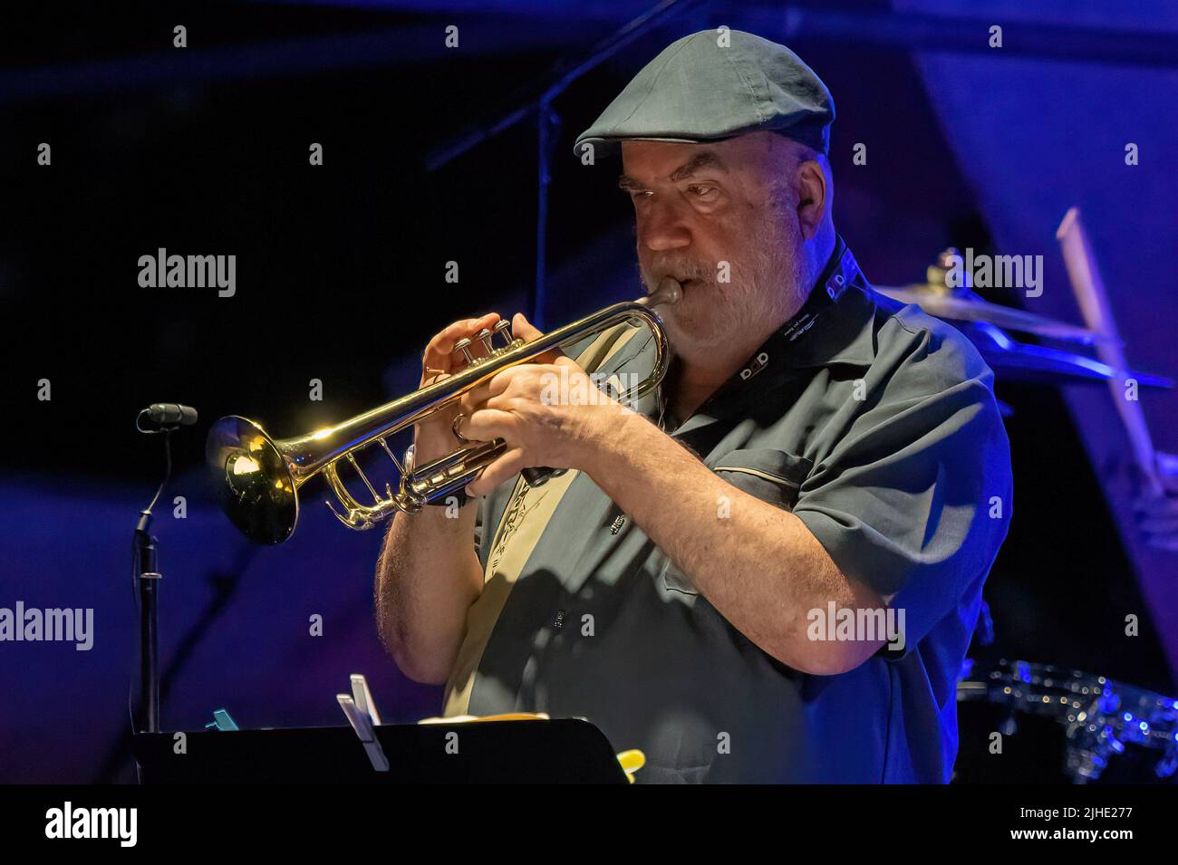 Roma, Italia. 11th luglio 2022. (7/11/2022) Concerto della leggendaria jazz band alla Casa del Jazz di Roma. LAN Doky - piano, Billy Cobham - batteria, Bill Evans - Sax, Randy Brecker - Trump, Linley Marthe - basso (Foto di Claudio Enea/Pacific Press/Sipa USA) Credit: Sipa USA/Alamy Live News Foto Stock