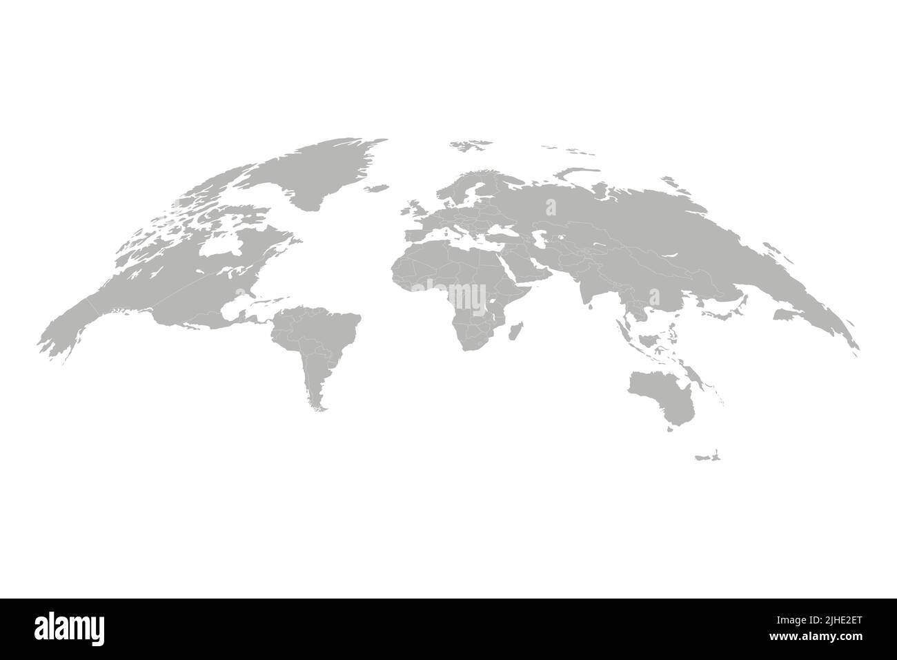 Illustrazione vettoriale della mappa del mondo. Mappa mondiale del globo 3D isolata su sfondo bianco Illustrazione Vettoriale