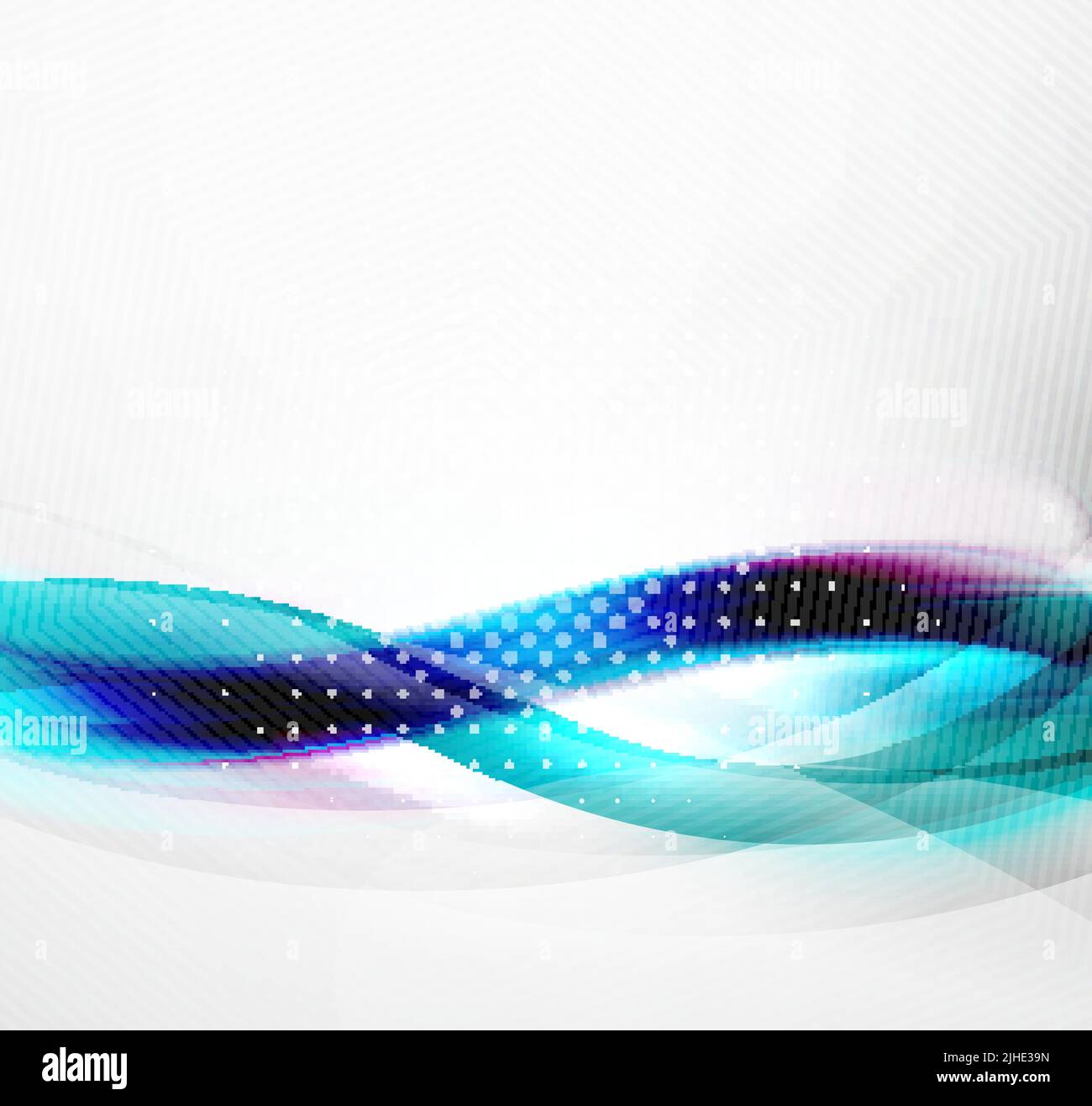 Wave astratto layout design - business hi-tech futuristico sfondo concettuale, sfondo, sfondo Illustrazione Vettoriale