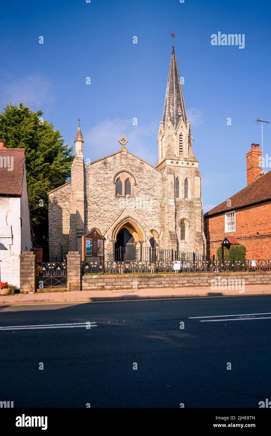 Henley in Arden baptist chiesa guglia High Street Henley in Arden Warwickshire Inghilterra Regno Unito Foto Stock