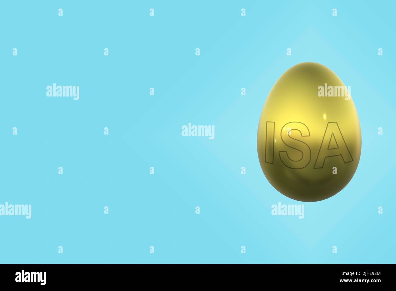 Grande oro oro uova d'oro risparmio investimenti pensione pentola nido uovo concetto stampato in rilievo ISA Foto Stock