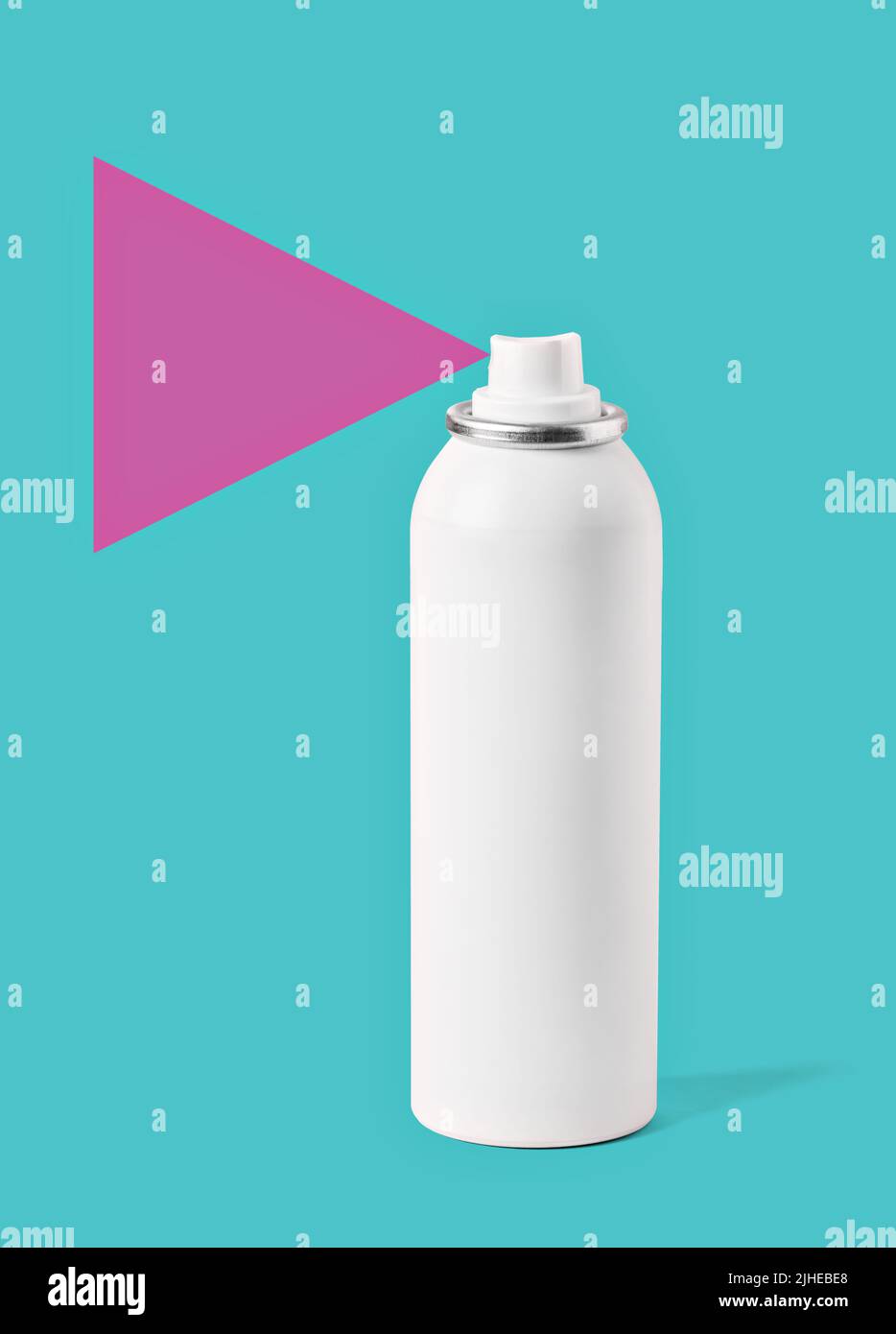 spray per capelli aerosol flacone contenitore magro trattamento prodotto confezionamento cosmetici bianco beauty design deodorante Foto Stock