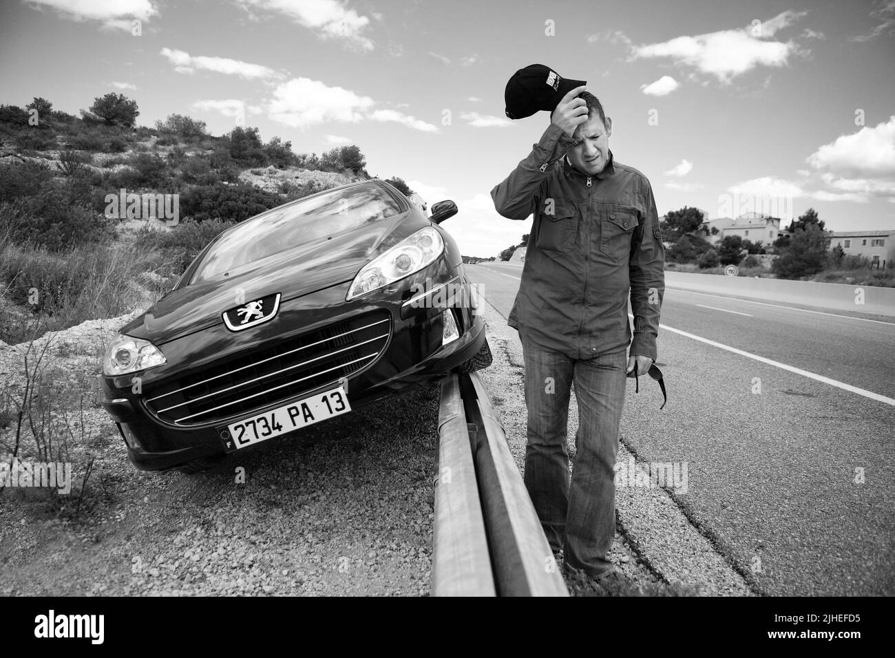 Bienvenue Chez les CH'tis anno : 2008 Francia Direttore : Dany Boon Dany Boon sul set Foto Stock