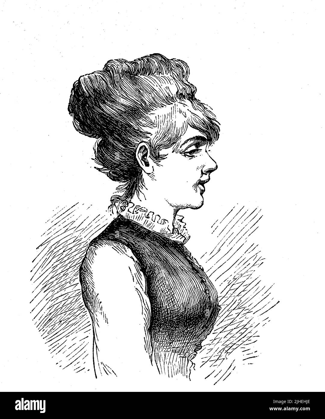 Frau, Verkäuferin in einem Ladengeschäft nach ihrem Geschäftszweig, Tabakverkäuferin / Donna, commesso in un negozio al dettaglio secondo la sua linea di attività, venditore di tabacco, Historisch, storico, digitale migliorata la riproduzione di un originale dal 19th centu, genaues Originaldatum nicht bekannt Foto Stock