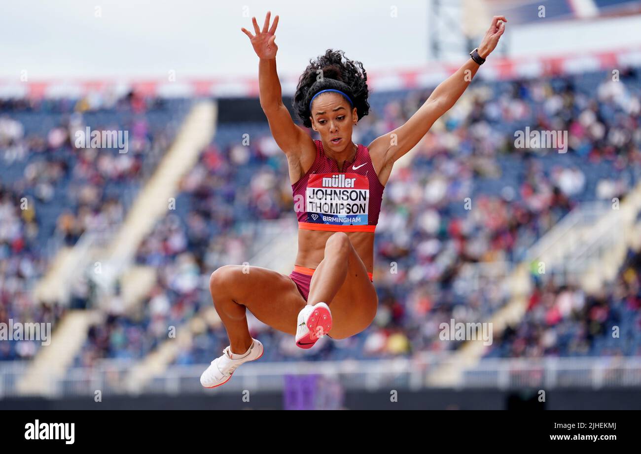 Foto di archivio datata 21-05-2022 del Katarina Johnson-Thompson della Gran Bretagna. La prima giornata di atletica vede Katarina Johnson-Thompson in azione nell'eptathlon. Data di emissione: Lunedì 18 luglio 2022. Foto Stock